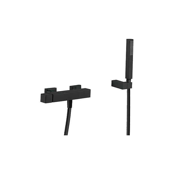 Bateria natryskowa jednouchwyt. Tres Cuadro Ex. czarny mat 00716703BM