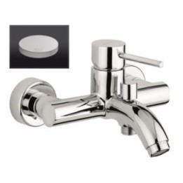 Bateria wannowa ścienna korpus EMMEVI PIPER biały mat 45001BIO