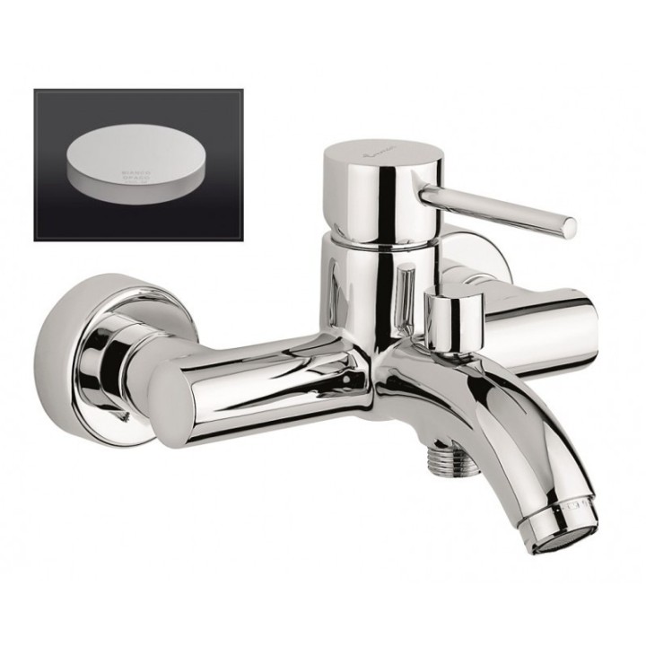 Bateria wannowa ścienna korpus EMMEVI PIPER biały mat 45001BIO