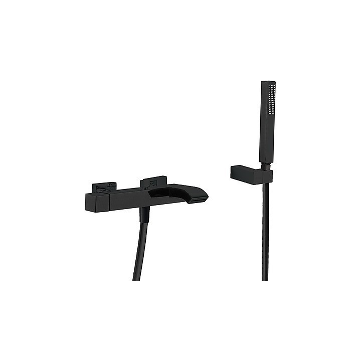 Bateria wannowa Tres Cuadro Exclusive kaskada czarny mat 0071700203NM