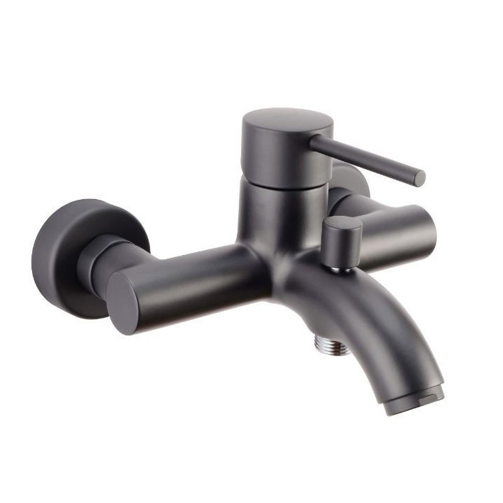 Bateria wannowa ścienna korpus EMMEVI PIPER czarny mat 45001NO