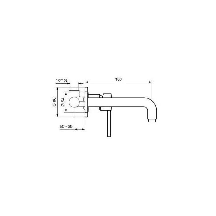 Bateria umywalkowa 18 cm EMMEVI PIPER czarny mat 45055-18NO