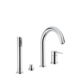 Bateria wannowa 4-otworowa EMMEVI PIPER złota błyszcząca 45120OR