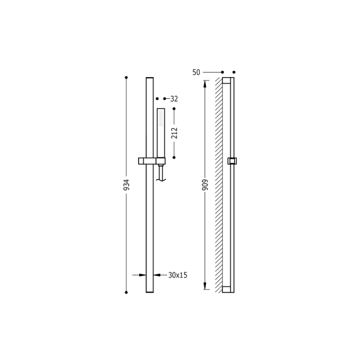 Komplet słuchawka-drążek TRES ANTICAL chrom 03452702