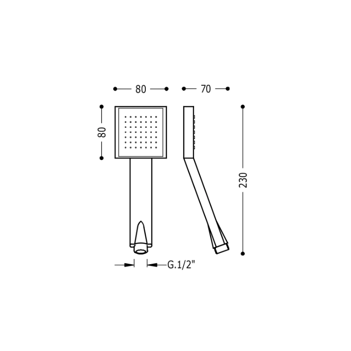 Słuchawka TRES ANTICAL chrom 134612