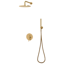 Zestaw natryskowy podtynkowy Omnires Y złoty deszczownica 25cm SYSY19GL