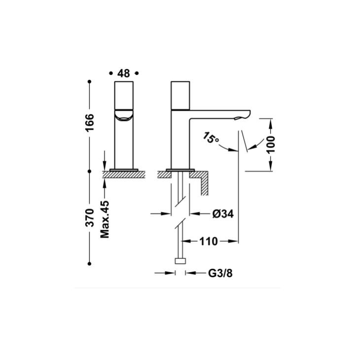 Bateria kranowa TRES PROJECT TRES stal 21150301AC