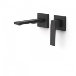 Bateria podtynkowa umywalkowa Tres Slim Exclusive wylewka 180mm czarny mat. 20230001NM