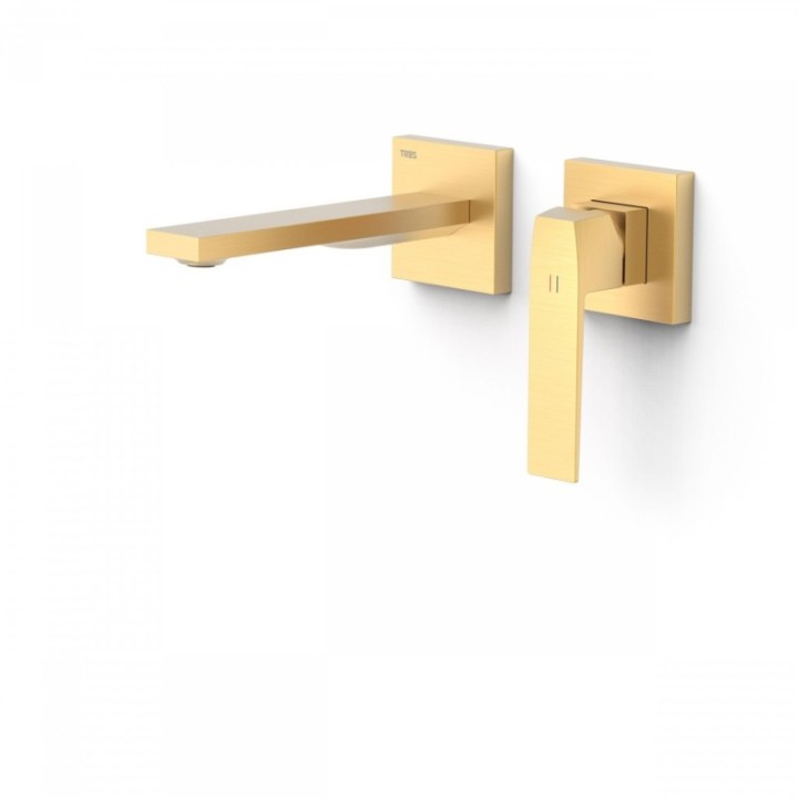 Bateria podtynkowa umywalkowa Tres Slim Exclusive wylewka 180mm złoty matowy 20230001OM