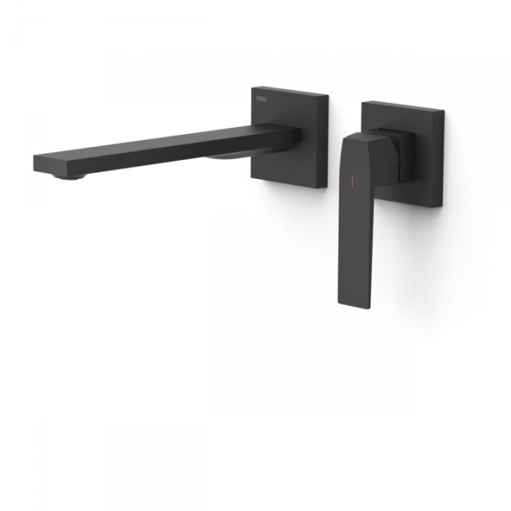 Bateria podtynkowa umywalkowa Tres Slim Exclusive wylewka 240mm czarny mat. 20230002NM