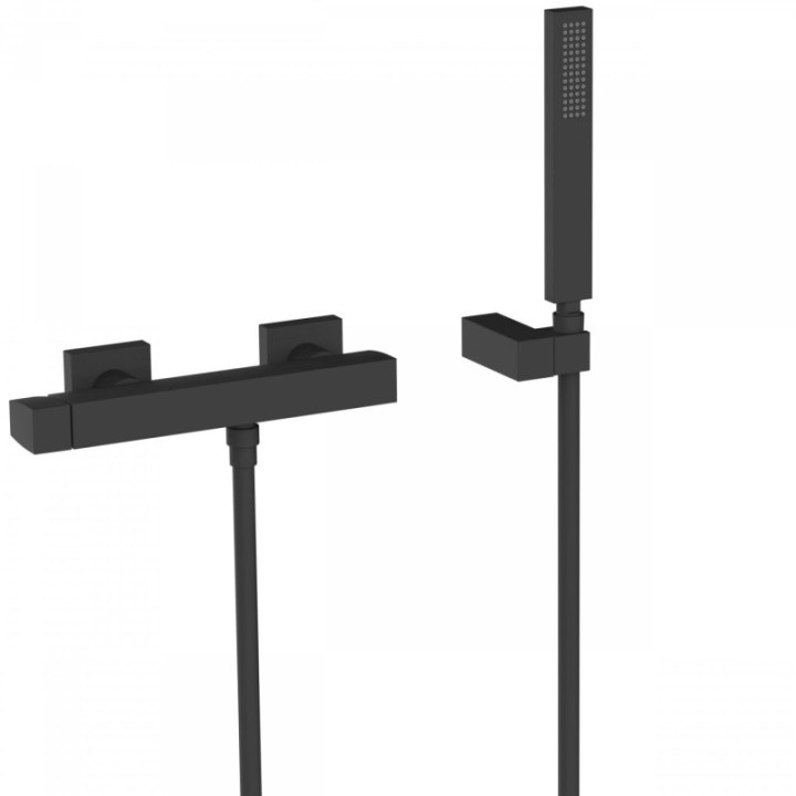 Bateria natryskowa Tres Slim Exclusive czarny mat. 20216701NM