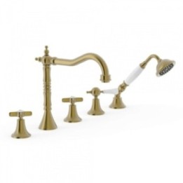 Bateria wannowa TRES CLASIC mosiądz antyczny matowy 24214601LM