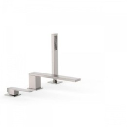 Bateria wannowa trzyotworowa Tres Slim Exclusive wylewka 220mm stal 20216101AC