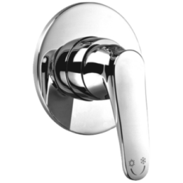 Bateria natryskowa podtynkowa Omnires Art Deco chrom AD5145CR