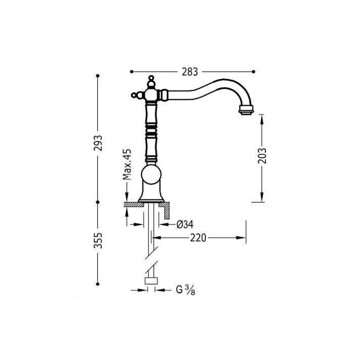 Bateria kuchenna TRES CLASIC chrom 24234101