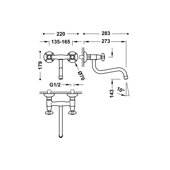Bateria kuchenna TRES CLASIC stal 24231001AC