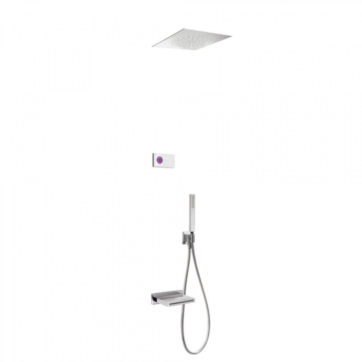 Zestaw nawannowy TRES SHOWER TECHNOLOGY chrom/biały 09286315