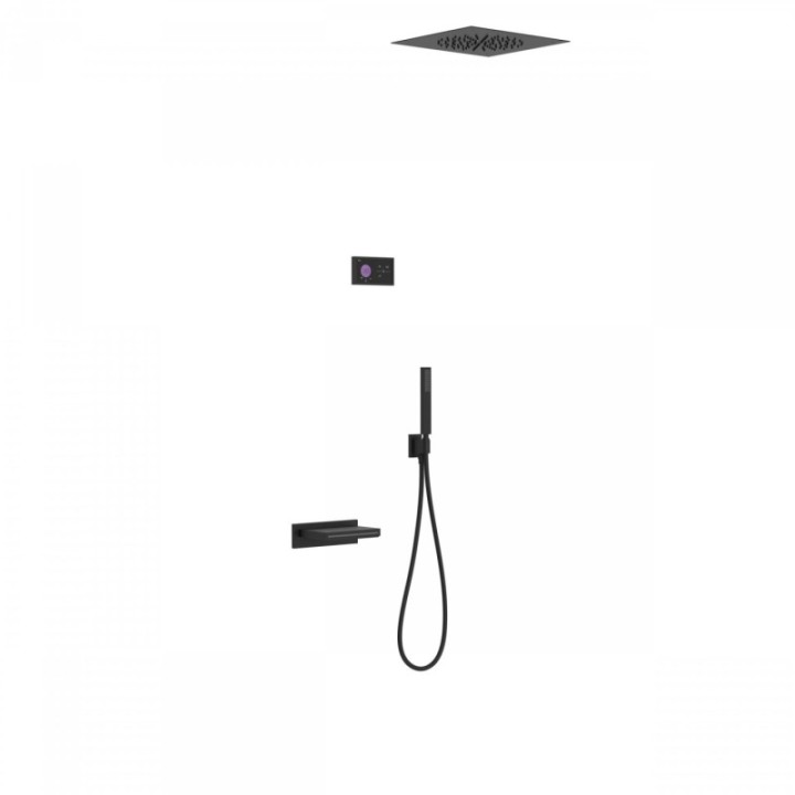 Zestaw nawannowy TRES SHOWER TECHNOLOGY czarny mat/czarny 09288315NM