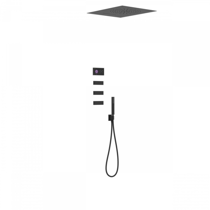 Zestaw prysznicowy TRES SHOWER TECHNOLOGY czarny mat/czarny 09288404NM