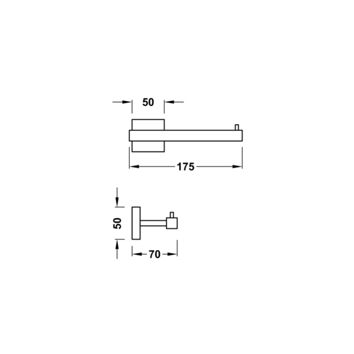 Uchwyt na papier toaletowy TRES CUADRO-TRES stal 10723606AC