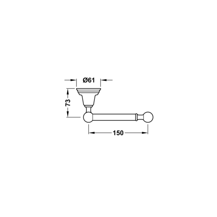 Uchwyt na papier toaletowy TRES CLASIC stal 12423606AC