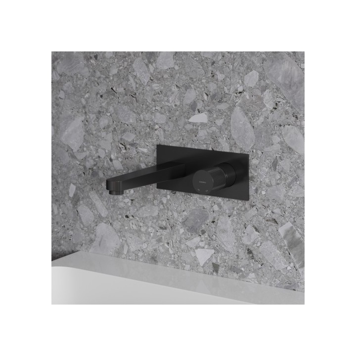Bateria umywalkowa Omnires Contour podtynkowa antracyt CT8015AT