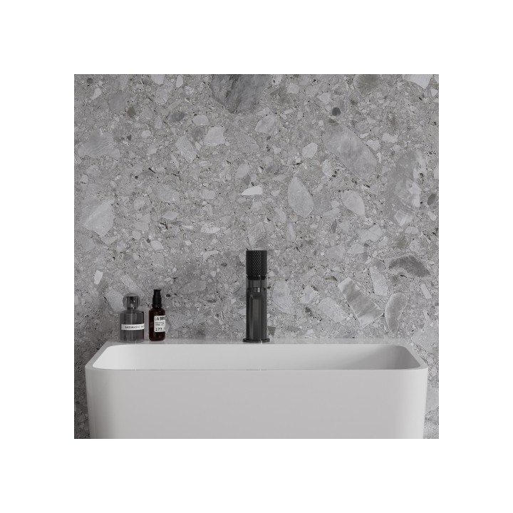 Bateria umywalkowa Omnires Contour antracyt CT8010AT