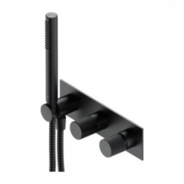 Bateria prysznicowo-wannowa Omnires Contour podtynkowa z rączką prysznicową antracyt CT8035/1AT