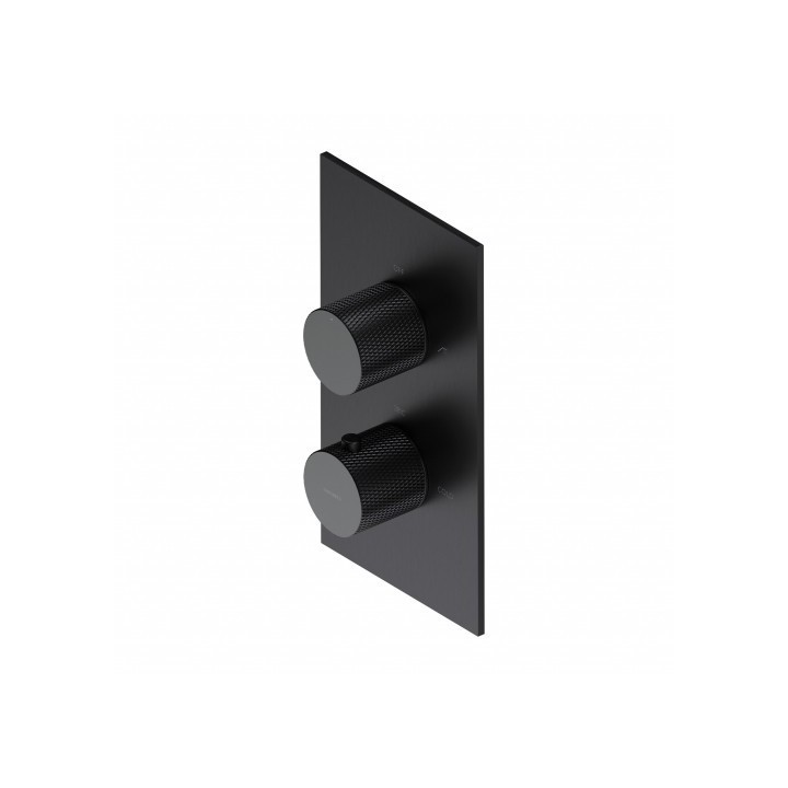 Termostatyczna bateria prysznicowo-wannowa Omnires Contour podtynkowa antracyt CT8036AT