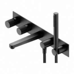 Bateria wannowa Omnires Contour 5-otworowa podtynkowa antracyt CT8037/1AT