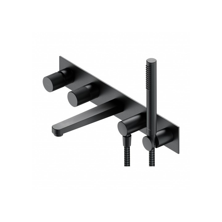 Bateria wannowa Omnires Contour 5-otworowa podtynkowa antracyt CT8037/1AT