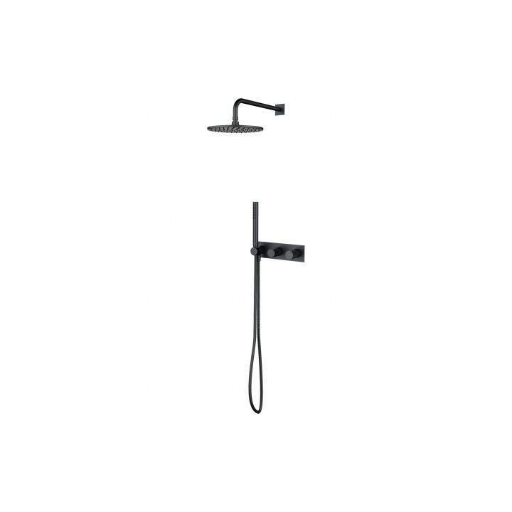Zestaw prysznicowy Omnires Contour podtynkowy antracyt SYSCT10AT
