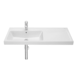 Umywalka ścienna asymetryczna lewa 100x46 cm ROCA GAP biała A3270MB000