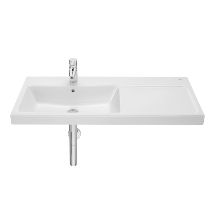 Umywalka ścienna asymetryczna lewa 100x46 cm ROCA GAP biała A3270MB000