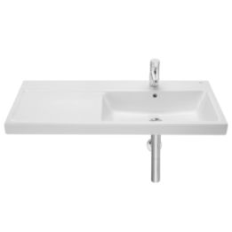 Umywalka ścienna asymetryczna prawa 100x46 cm ROCA GAP biała A3270ME000