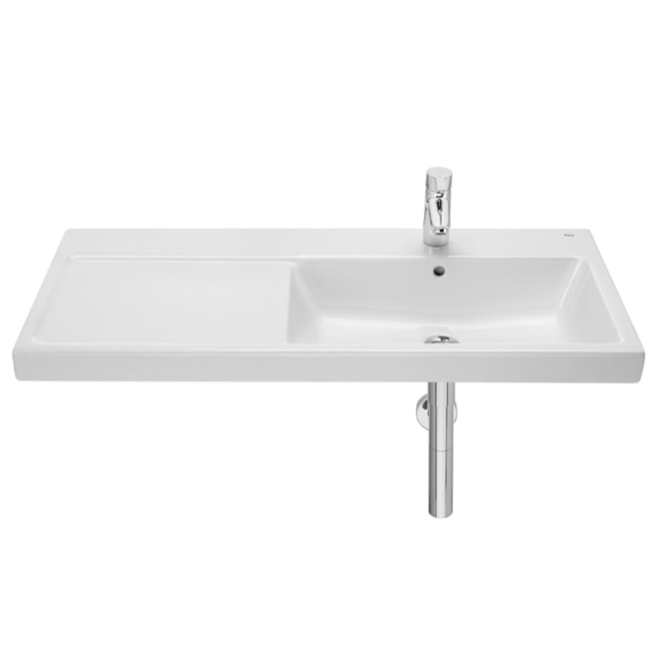 Umywalka ścienna asymetryczna prawa 100x46 cm ROCA GAP biała A3270ME000