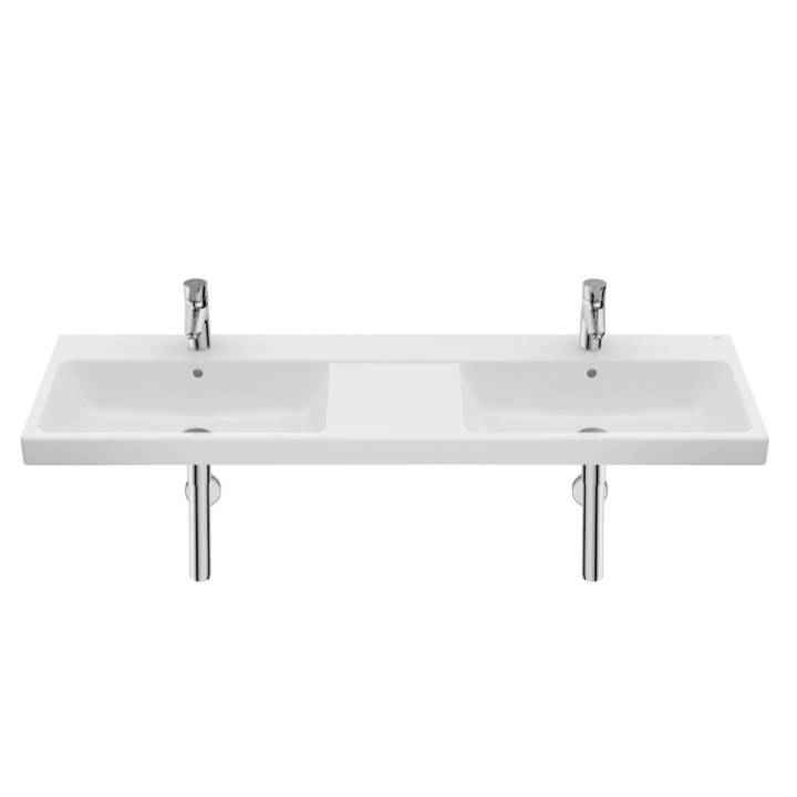 Umywalka ścienna podwójna 140x46 cm ROCA GAP biała A3270MU000