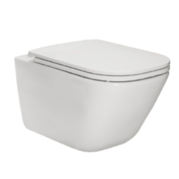 Miska WC z deską wolnoopadającą slim ROCA GAP SQUARE biała A34H470000