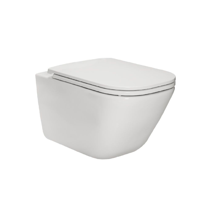 Miska WC z deską wolnoopadającą slim ROCA GAP SQUARE biała A34H470000