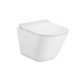 Miska WC z deską slim ROCA GAP SQUARE COMPACTO biała A34H473000