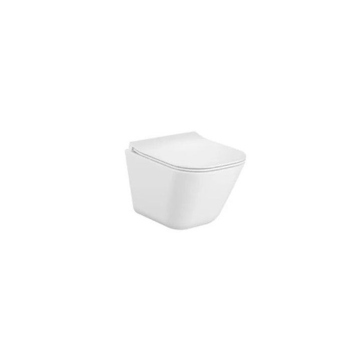 Miska WC z deską slim ROCA GAP SQUARE COMPACTO biała A34H473000