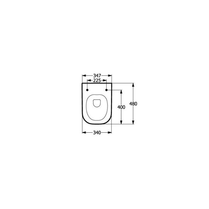 Miska WC z deską slim ROCA GAP SQUARE COMPACTO biała A34H473000