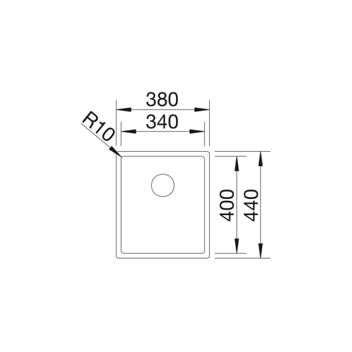 Komora podwieszana BLANCO CLARON 340-U Z KOR. INFINO 521571