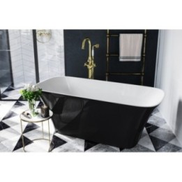 WANNA WOLNOSTOJĄCA BESCO ASSOS S-LINE B&W 160X70CM BLACK&WHITE WMD-160-ALW