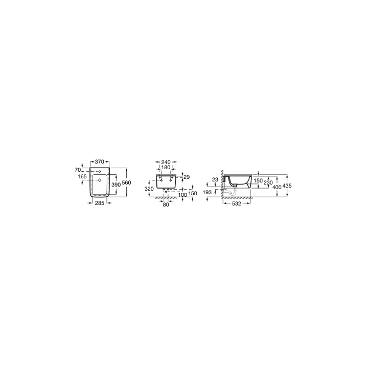 Bidet podwieszany ROCA INSPIRA SQUARE biały mat A357535620