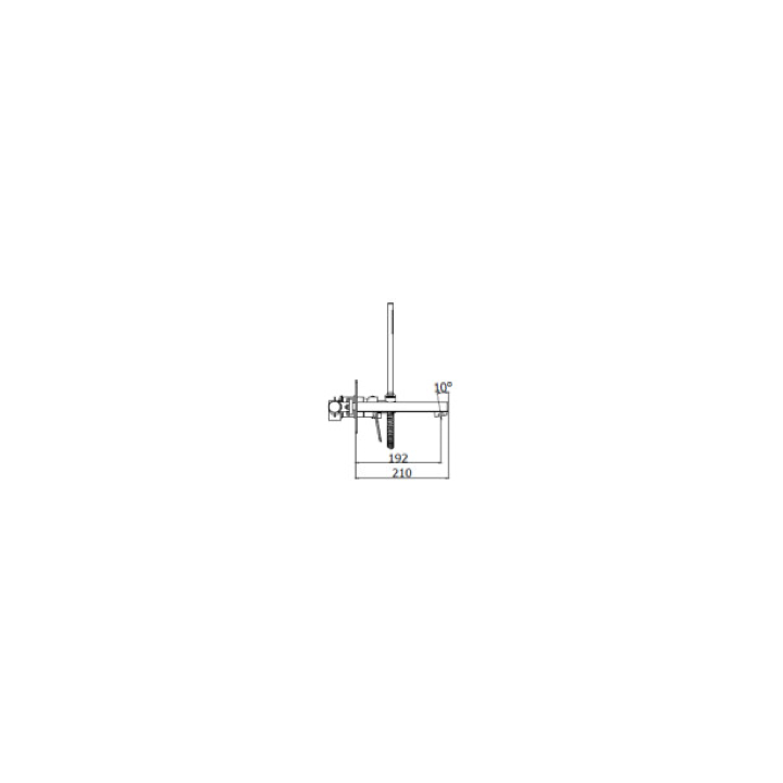 Bateria wannowa podtynkowa PAFFONI TILT chrom TI001CR