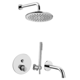Zestaw wannowy z deszczownicą 300 mm PAFFONI JO chrom JO019ZSCW3CCR