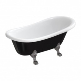 Wanna Omnires Atena Comfort Marble+ 168x76cm czarny połysk ATENA168BCP
