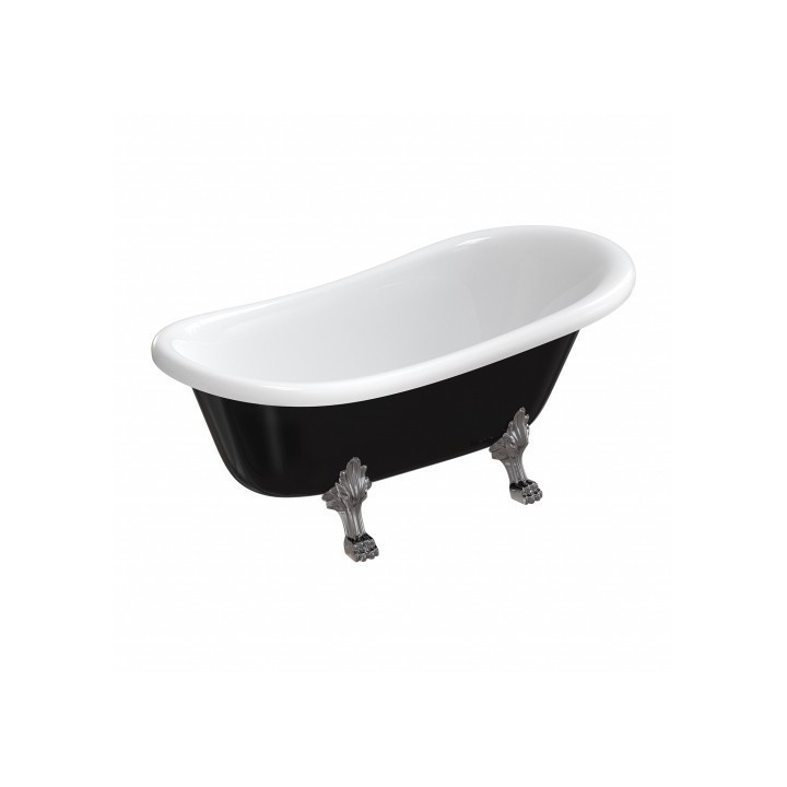 Wanna Omnires Atena Comfort Marble+ 168x76cm czarny połysk ATENA168BCP