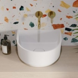 Umywalka 42x37 cm Omnires Cadence Marble+ biały mat CADENCE420BM